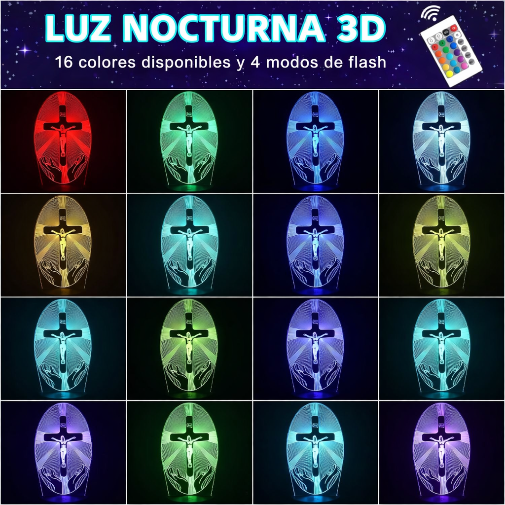 Lámpara Cristiana 3D