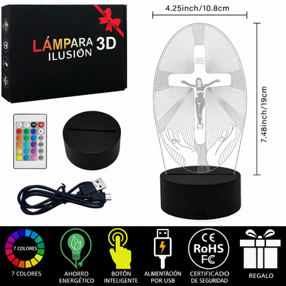 Lámpara Cristiana 3D